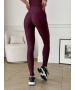 Бордові лосини з біфлексу з ефектом Push-up 600000442