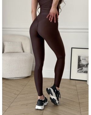 Лосини з біфлексу з ефектом Push-up 600000443 шоколадні
