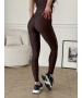 Лосини з біфлексу з ефектом Push-up 600000443 шоколадні