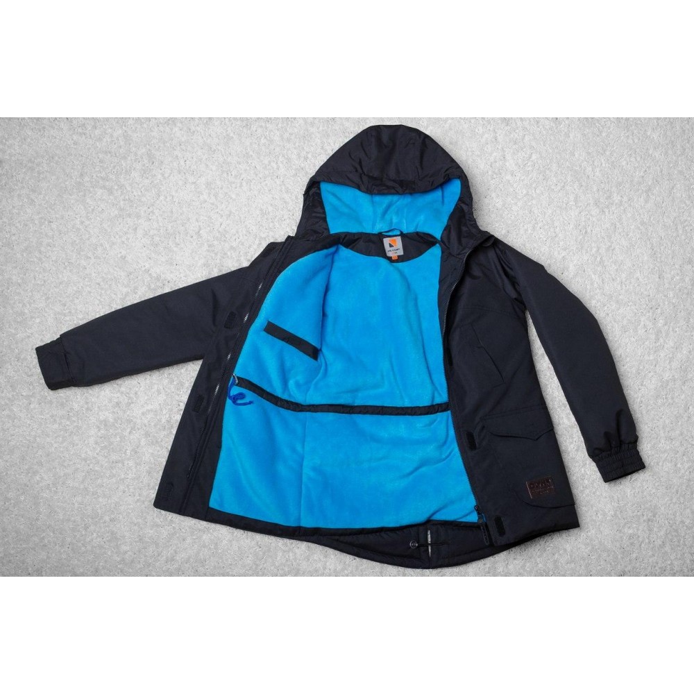 Стильная женская парка Olymp - Black and Blue, теплая зимняя куртка