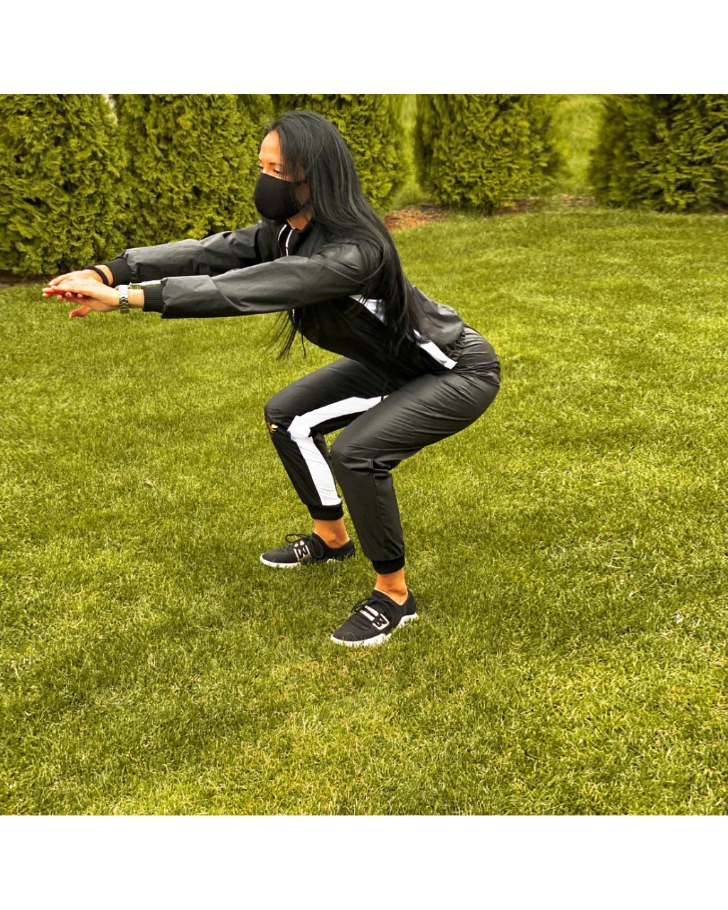 Костюм для похудения и тренировок черный плащевка Killer 20005