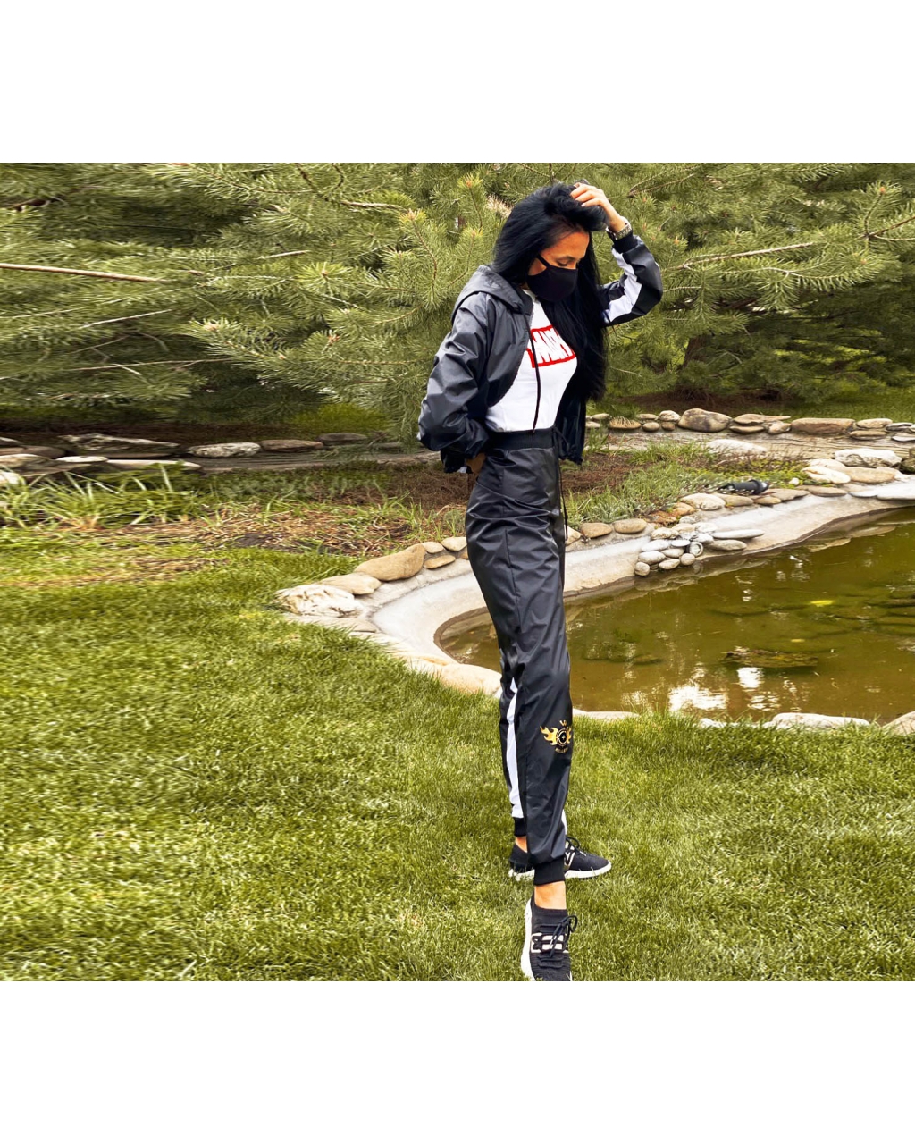 Костюм для похудения и тренировок черный плащевка Killer 20005