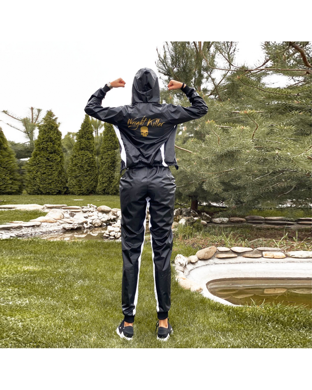 Костюм для похудения и тренировок черный плащевка Killer 20005