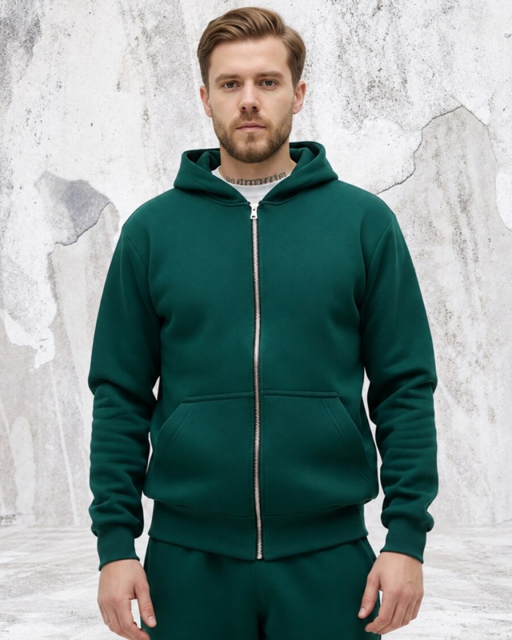 Тепле чоловіче худі на змійці на флісі Mishe 3212003