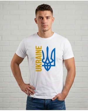 Чоловіча футболка Ukraine з гербом патріотичний стиль якісний трикотаж Mishe 11100029
