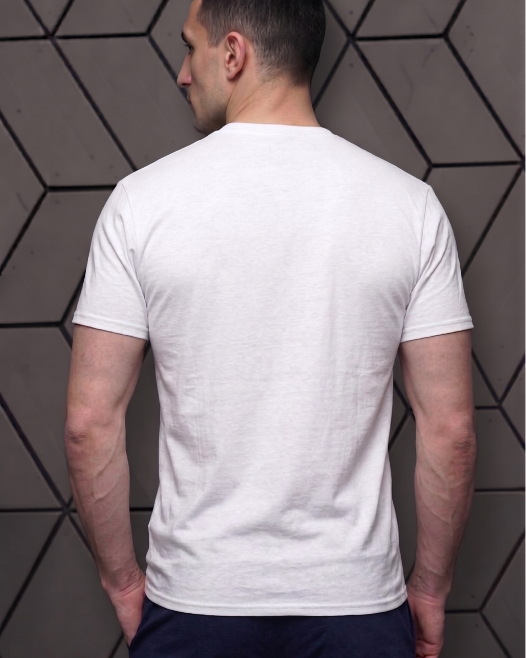 Патріотична чоловіча футболка з логотипом Ukraine Mishe 111000118-1 біла