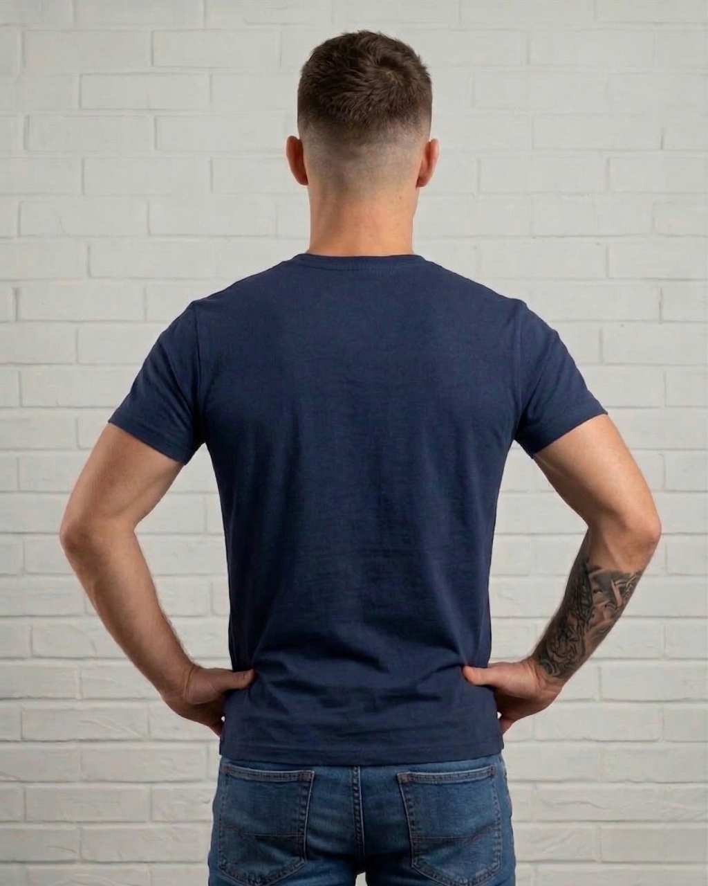 Мужская футболка с красным Гербом Mishe 11100099-3 синяя
