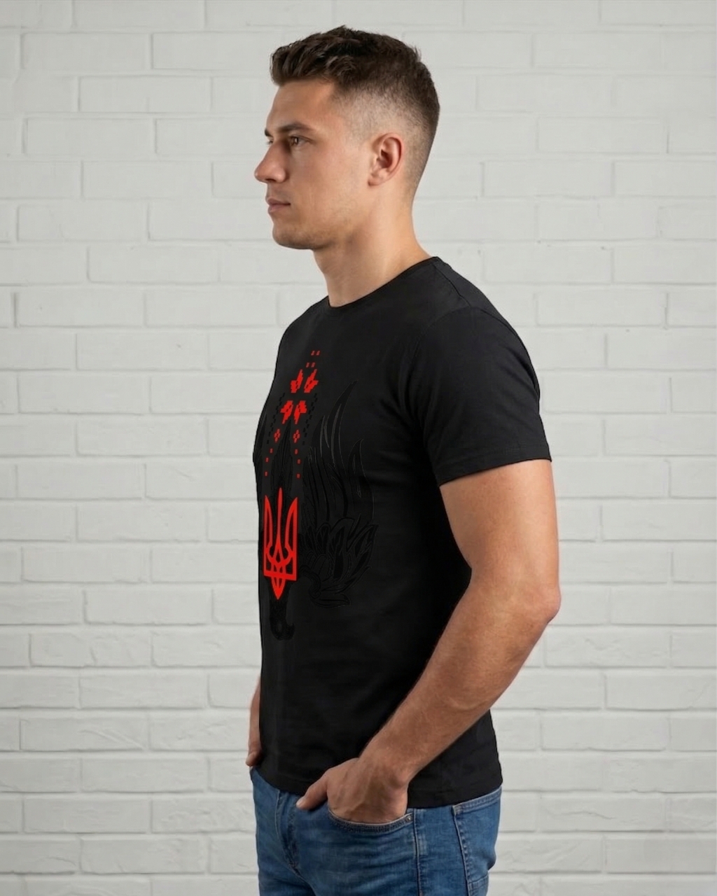 Мужская футболка с красным Гербом Mishe 11100099