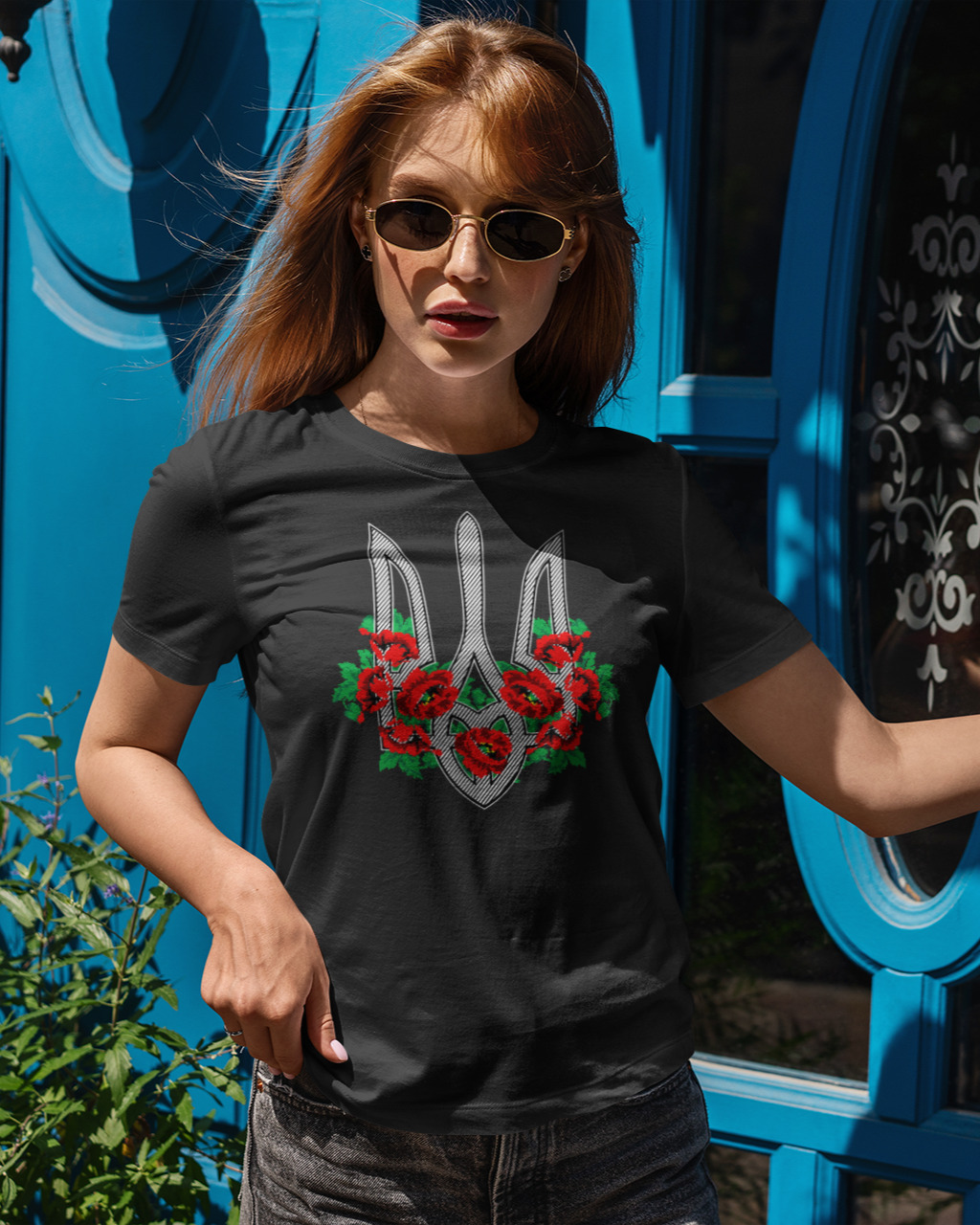Жіноча футболка з Гербом і маками під вишивку Mishe 2110003-2