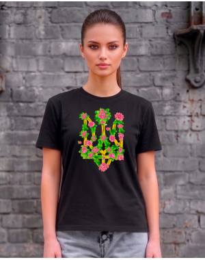 Жіноча футболка з малюнком герба Mishe 21100098