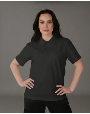 Жіноча футболка-поло сіра