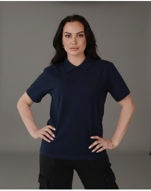 Футболка-поло жіноча синя