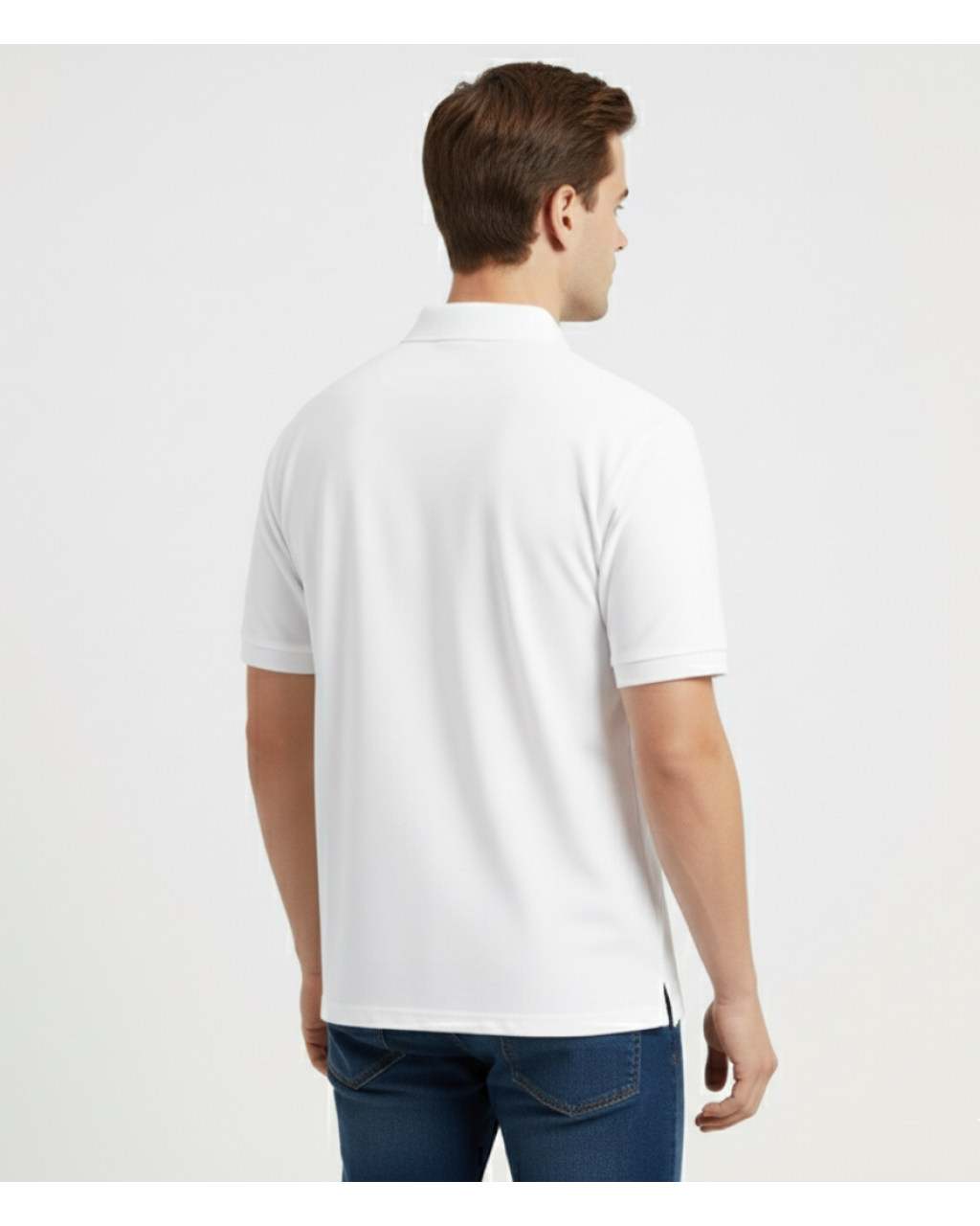 Футболка-поло чоловіча білого кольору