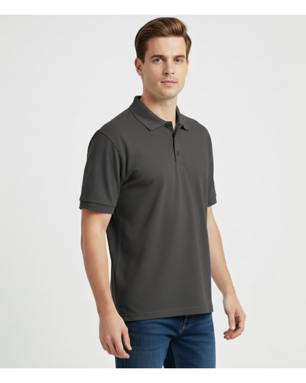 Чоловіча футболка-поло сіра
