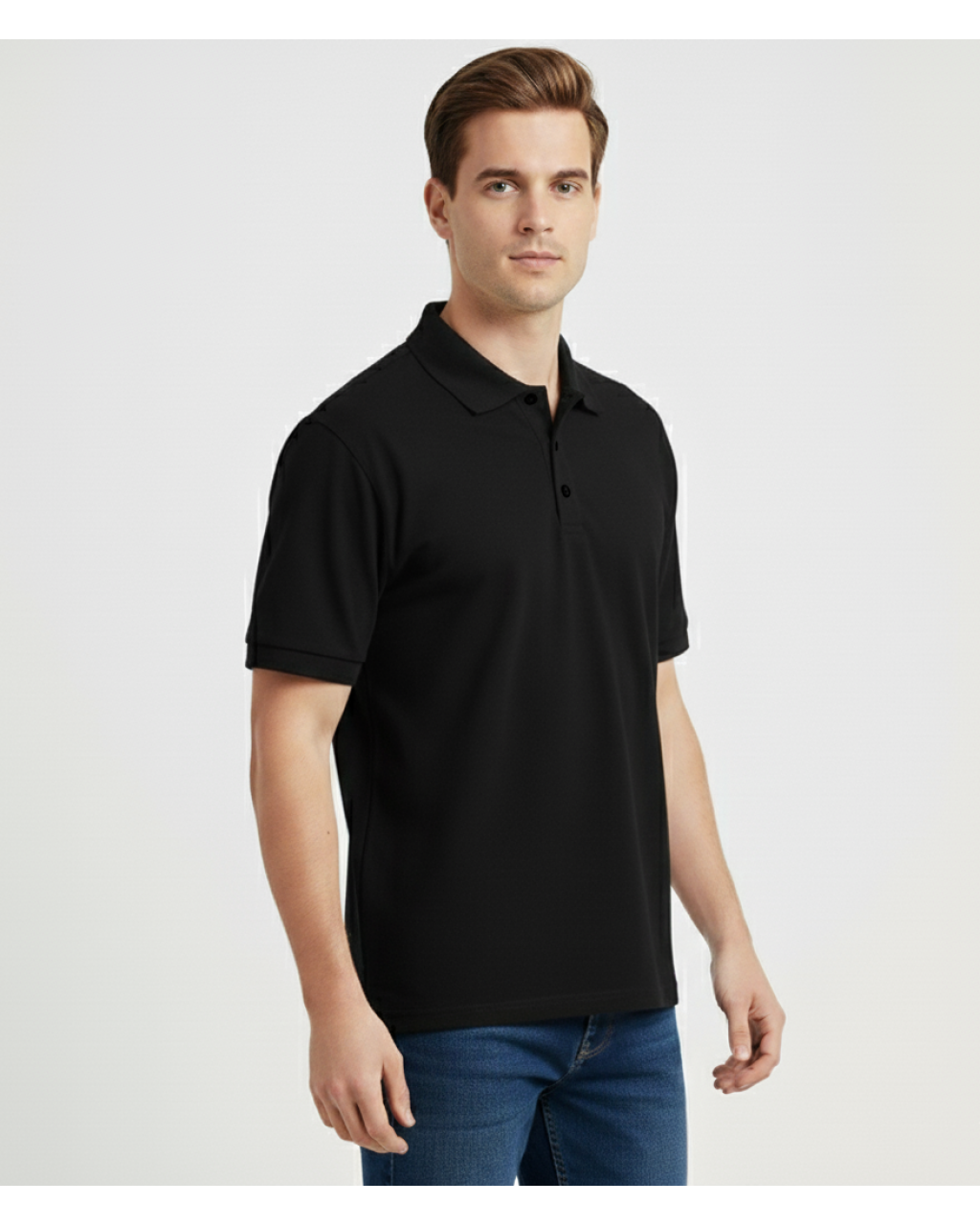 Чоловіча футболка-поло чорного кольору