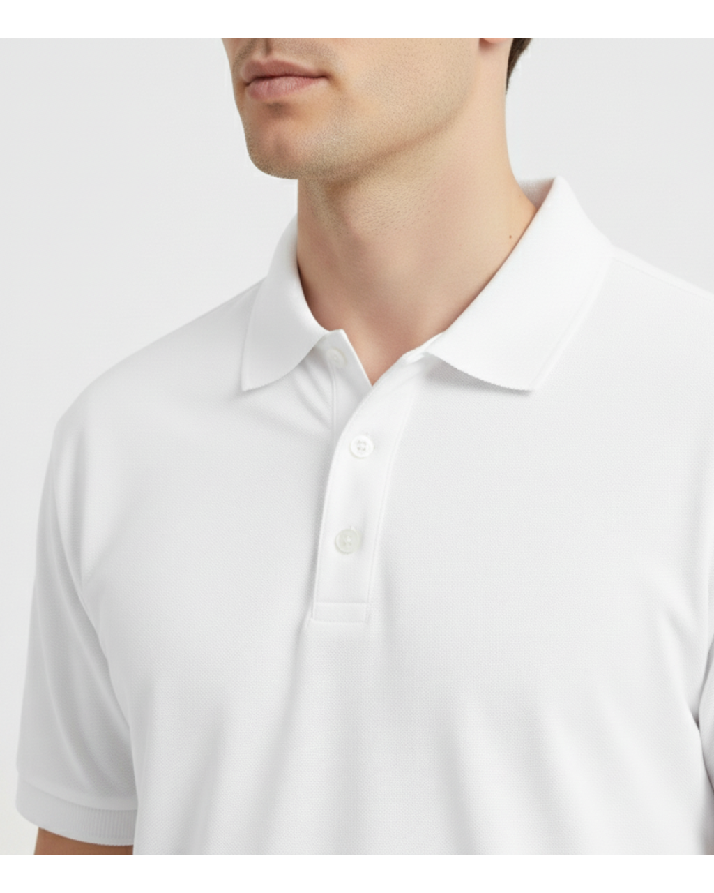 Футболка-поло чоловіча білого кольору