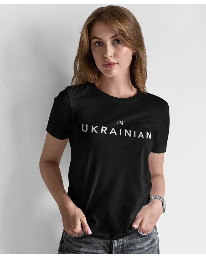 Футболка женская патриотическая I'm Ukrainian Mishe 21100051-1