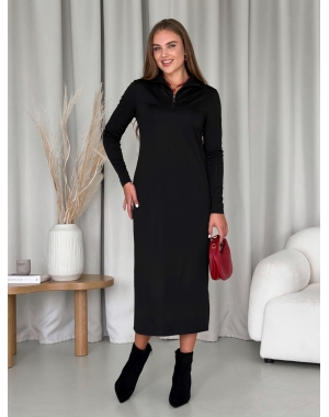Тепла довга сукня дайвінг на флісі чорна Merlini Монте 700001121