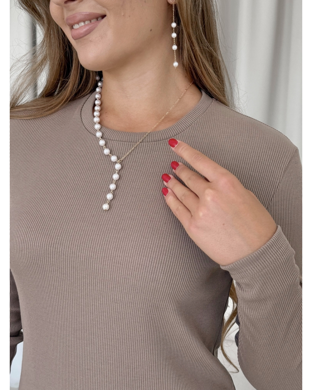 Сукня нижче колін у рубчик бежева Merlini Merlini Арма