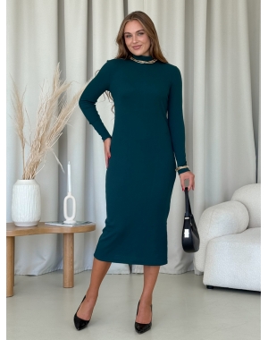 Сукня-гольф у рубчик зелена Merlini Молла 700001725