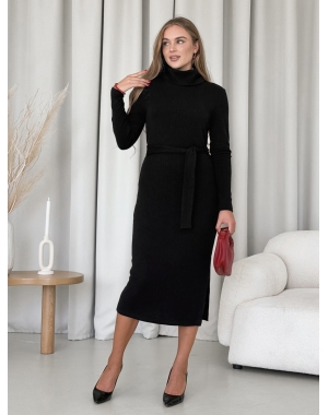 Ангорова сукня з високим горлом чорна Merlini Крема 700001741