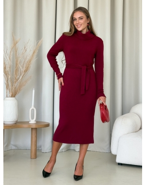 Ангорова сукня з високим горлом бордова Merlini Крема 700001743