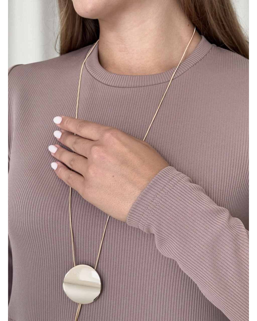 Тепла вільна сукня рубчик на флісі бежева Merlini Боза 700001802