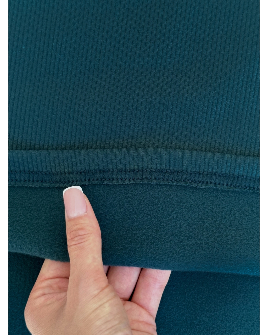 Тепла вільна сукня рубчик на флісі зелена Merlini Боза 700001804