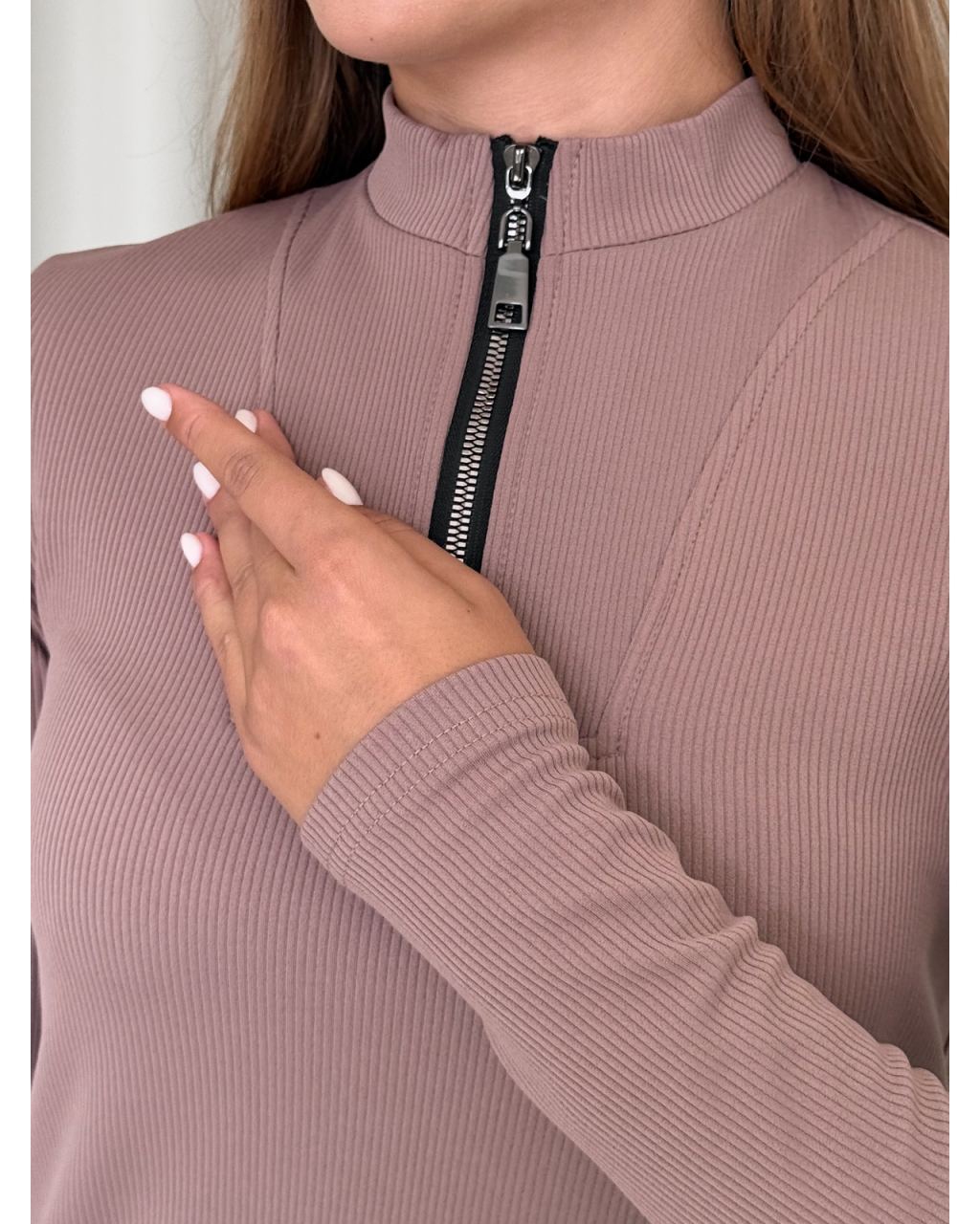 Длинное теплое платье рубчик на флисе бежевое Merlini Грата 700001822