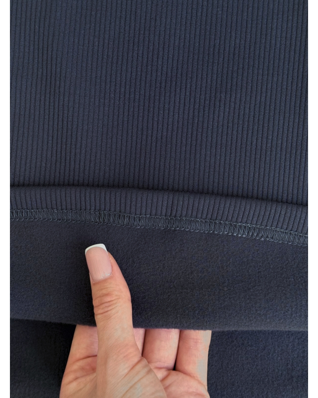 Довга тепла сукня рубчик на флісі сіра Merlini Грата 700001823